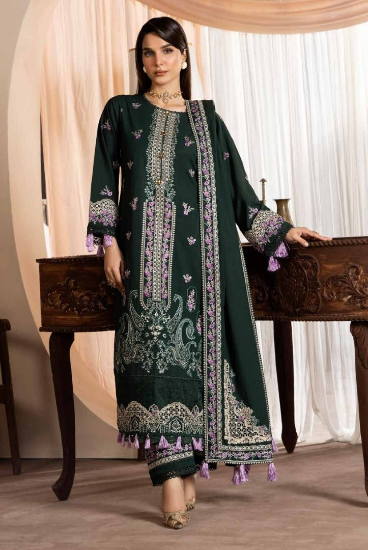 3 Piece Stitched Luxury Embroidered Winter Collection By Eshaisha - 05