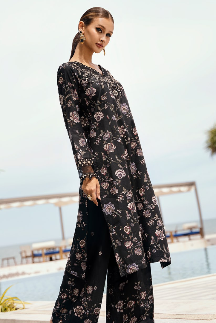 2 Piece Stitched Embroidered Cambric Lawn Suit From Minsk By Esra - 05