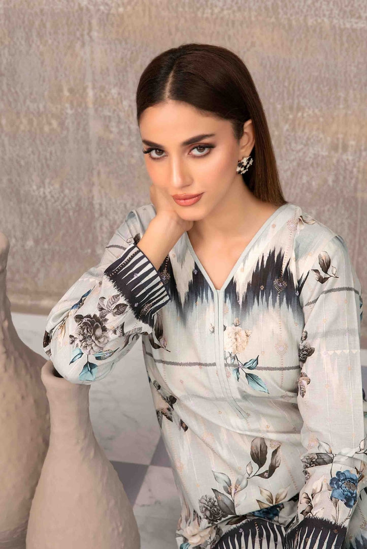 2 Piece Stitched Staple Sigital Print Saliha by Tawakkal Vol-1 - 05