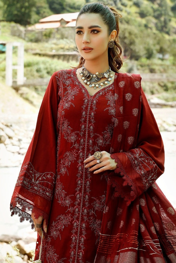 Tehzeeb By Riaz Arts Embroidered Leather Peach Suits Collection - 05