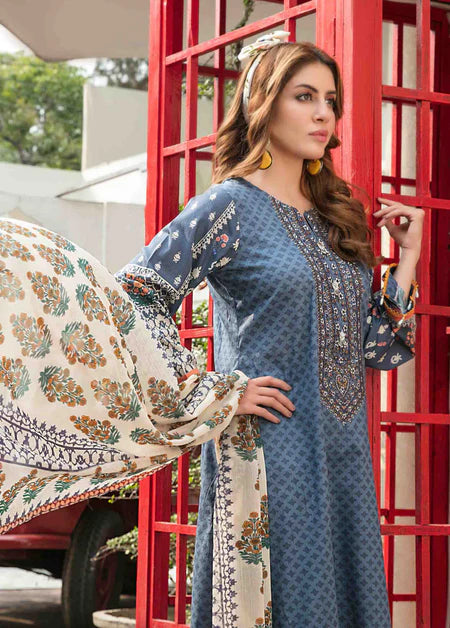 3Piece Stitched Suit By Tawakkal Tehzeeb - 05