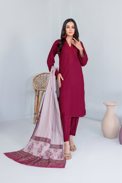 3 Piece Stitched FANCY SHAWL DIGITAL PRINT Asmera Collection'25 By Tawakkal D-5737