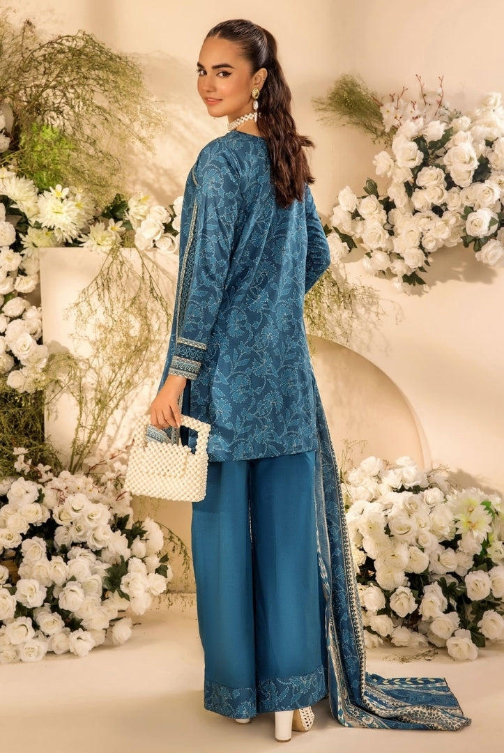 3 Piece Stitched Digital Printed Doria Cambric Suits From Safwa By Koka - 05