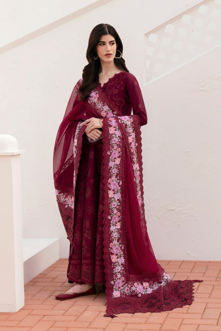 3 Piece Stitched Embroidered Lawn Suit From Baroque Eid Lawn'25 Collection - 05