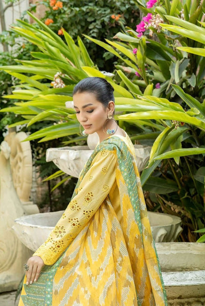 4 Piece Stitched Chikankari Lawn Suit By Johra Camila - 05