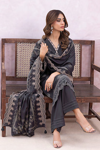 3 Piece Stitched Winter Essentials By LSM Lakhany Embroidered Cashmi Wool LG-SG-0019-AА