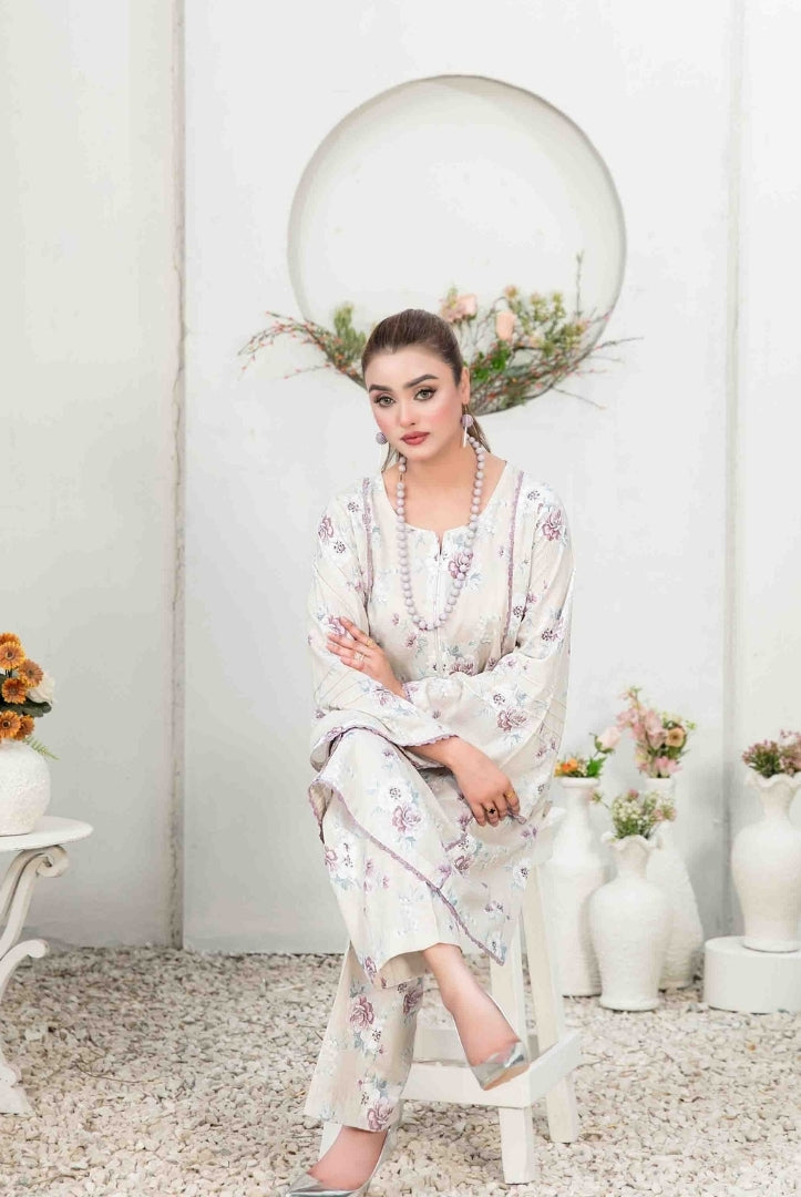 2 Piece Stitched Digital Printed Lawn Suit From Nada By Tawakkal - 05