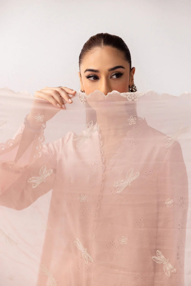 3 Piece Stitched Luxury Suits From Qalamkar Basic Pret'25 Collection - SHAREEN