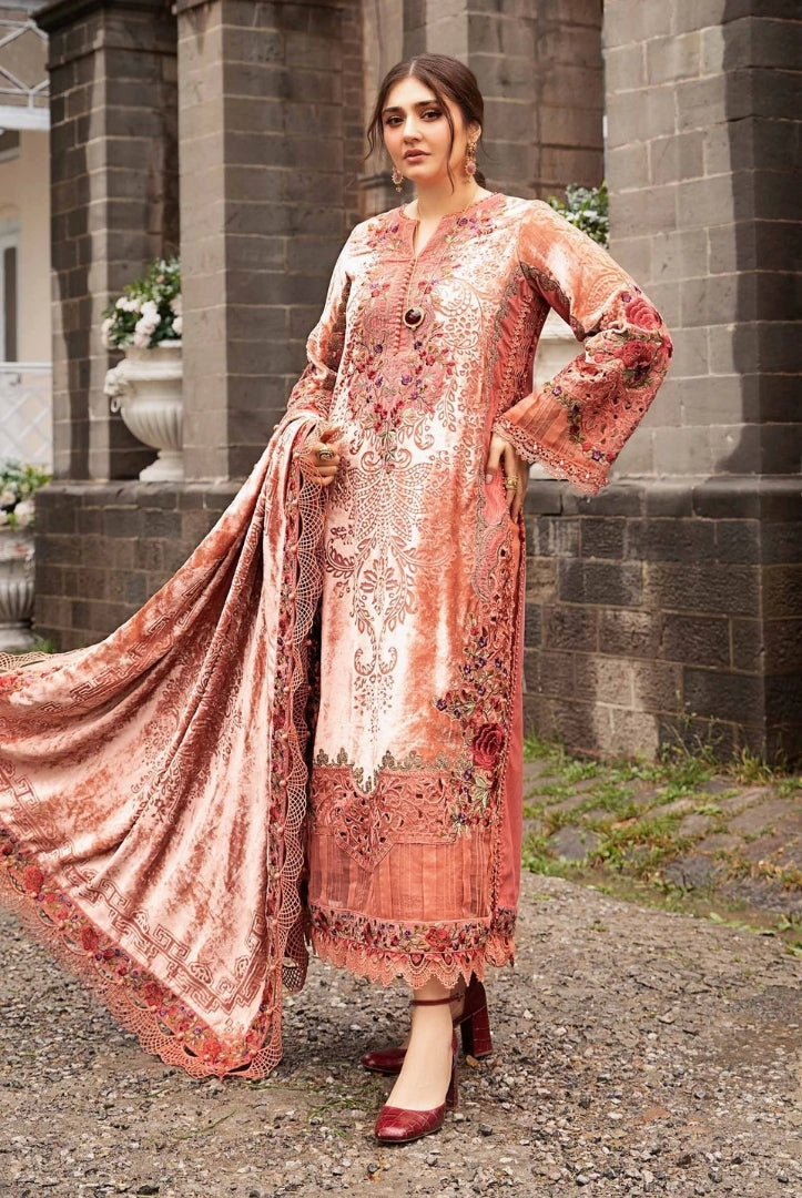 3 Piece Stitched Embroidered Palachi Suit From Maria.B Winter Luxe'24 Collection - 05