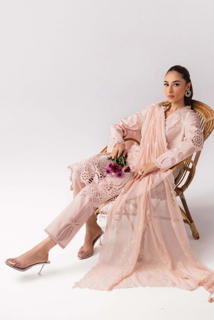 3 Piece Stitched Luxury Suits From Qalamkar Basic Pret'25 Collection - SHAREEN