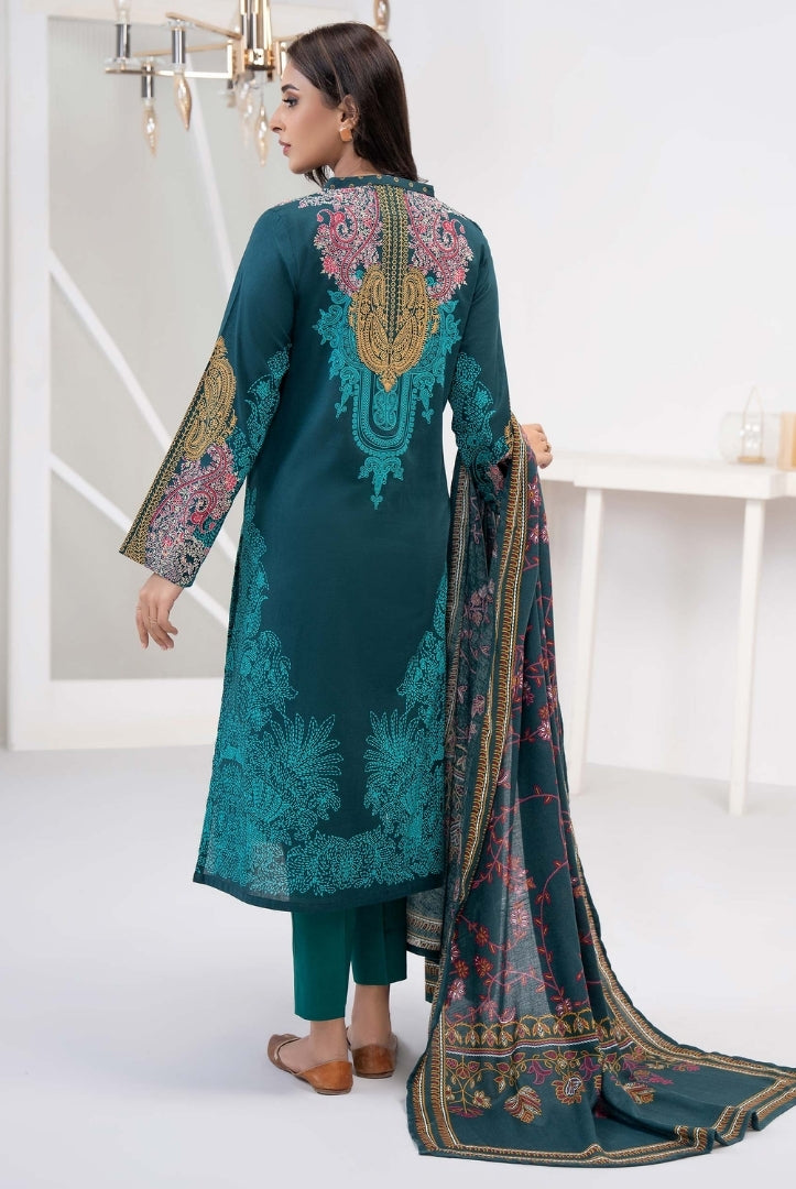 3 Pc Stitched Printed Khaddar Suit By Limelight Winter Collection - 52