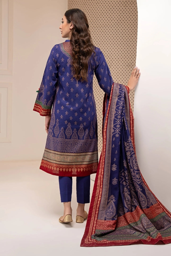 3 Pc Stitched Printed Khaddar Suit By Limelight Winter Collection - 54