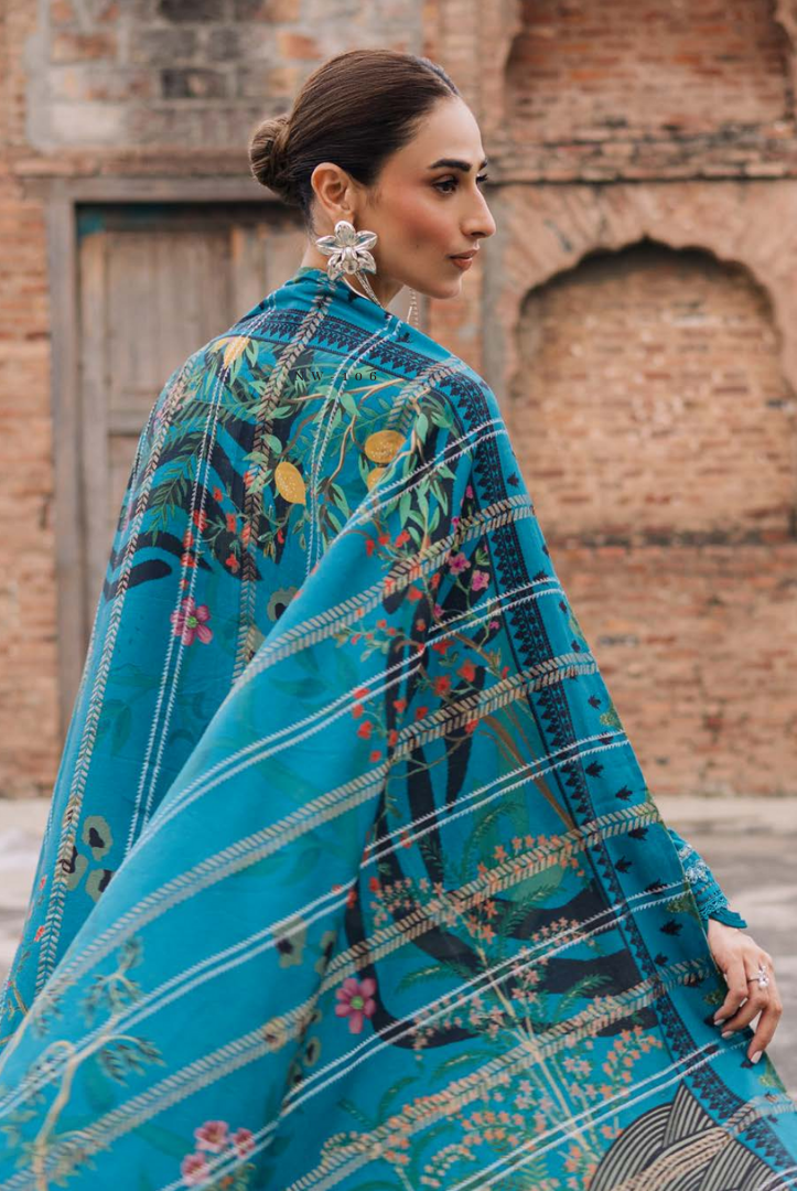 3 Piece Stitched Maya by Nureh Embroidered Self Linen Jacquard NU25MYA - NW-106