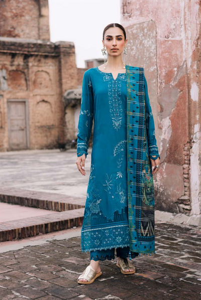 3 Piece Stitched Maya by Nureh Embroidered Self Linen Jacquard NU25MYA - NW-106