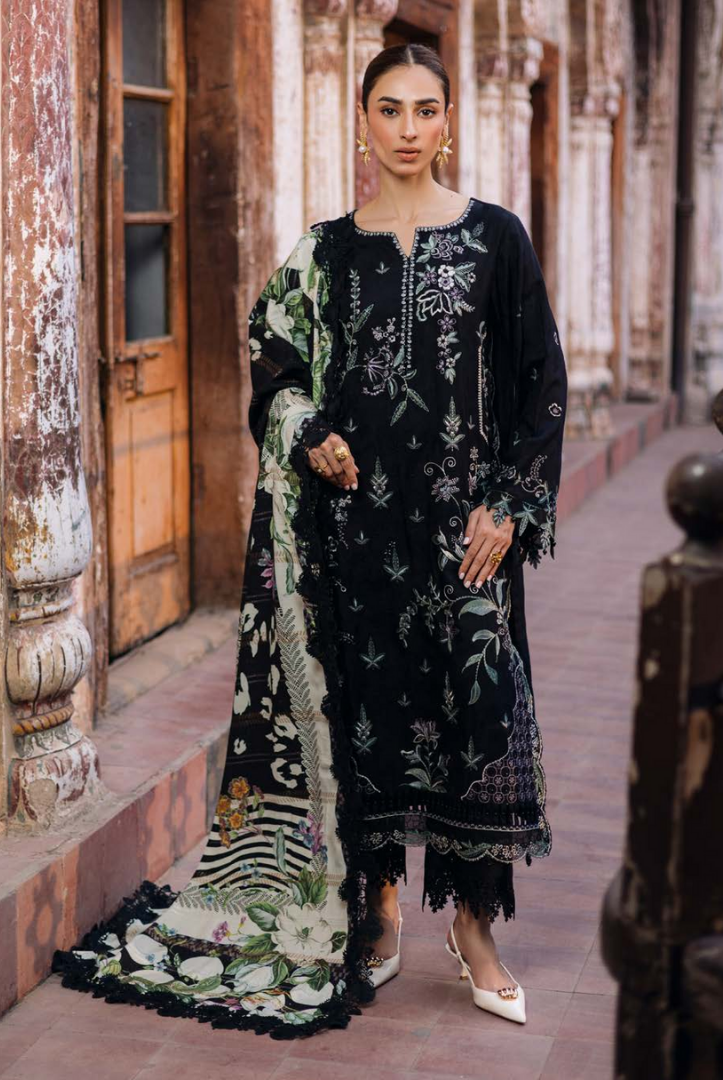 3 Piece Stitched Maya by Nureh Embroidered Self Linen Jacquard NU25MYA - NW-107