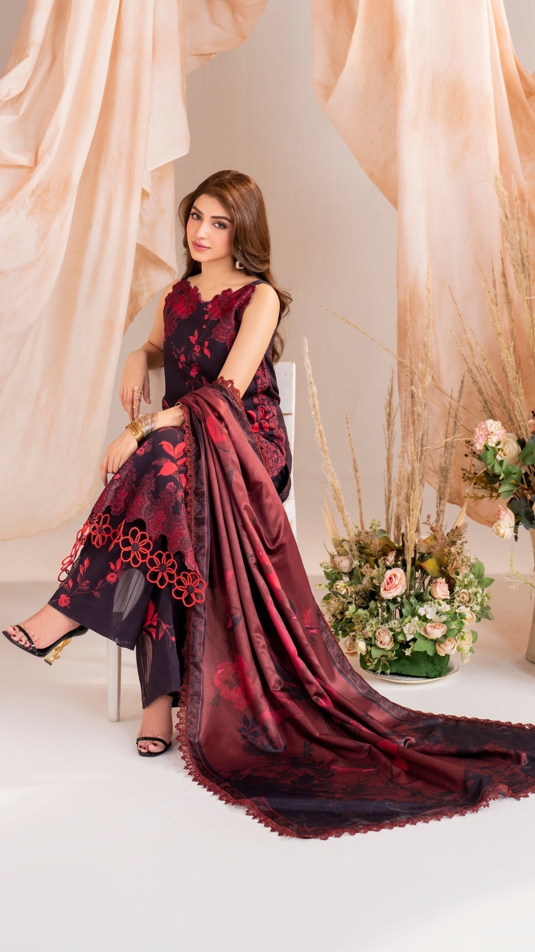 3 Piece Stitched Embroidered Digital Printed Suit | Winter Meraki'24 Vol'1 By Asifa & Nabeel - Aurum