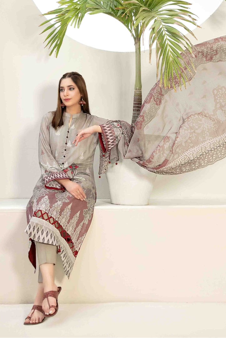 3Piece Stitched Suit By Tawakkal Raina - 06