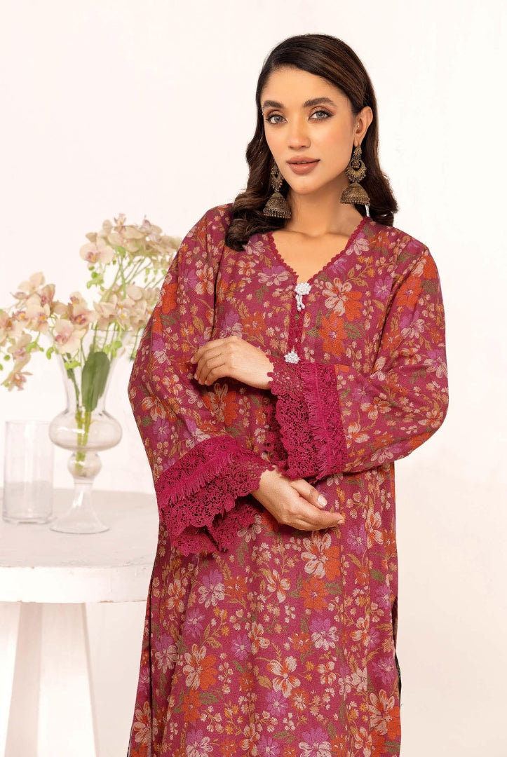 2 Piece Stitched Printed Winter Suits Collection From Inaaya By Johra - 06