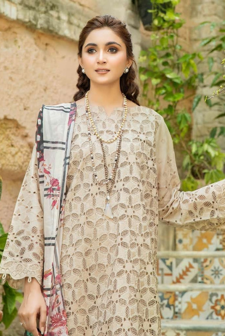 4 Piece Stitched Chikankari Lawn Suit By Johra Camila - 06