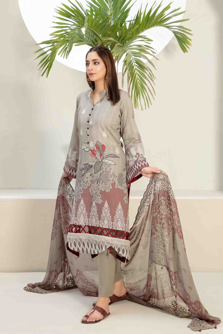 3Piece Stitched Suit By Tawakkal Raina - 06