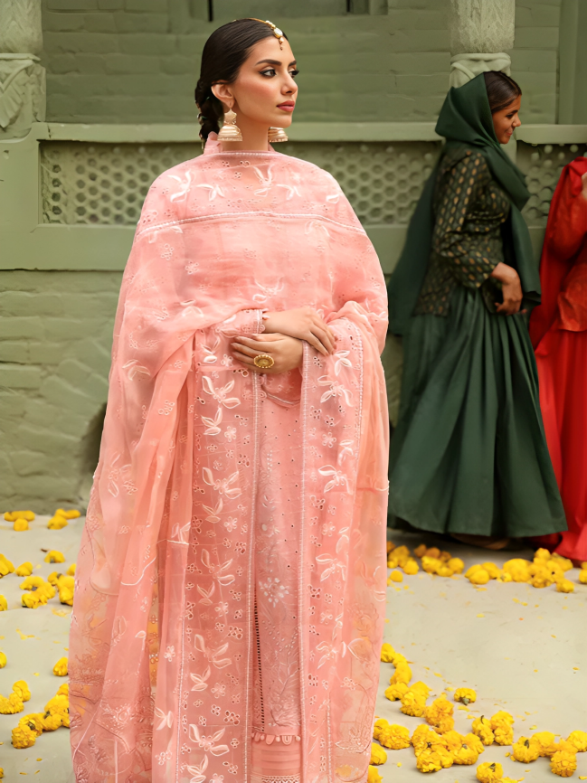 Nureh Mehmaan Nawazi 3 Piece Stitched Suit - 06