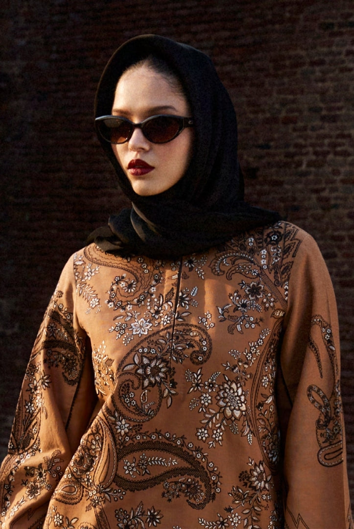3 Piece Stitched Embroidered Khaddar Suit From Zara Shahjahan Winter Shawl Collection - ROYA