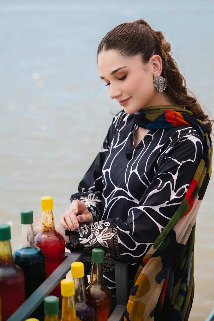 3 Piece Stitched Embroidered Suit By Ravi Kinare Collection From M.Basics By Maria.B - 06