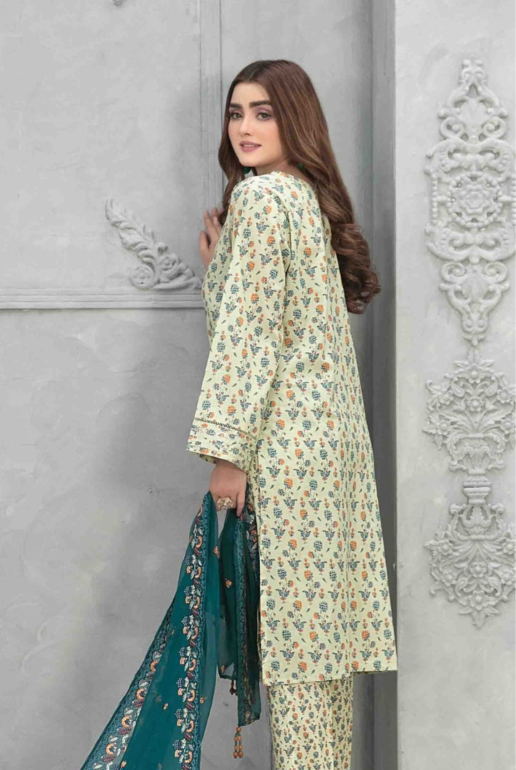 3Piece Stitched Suit By Tawakkal Zaira - 06
