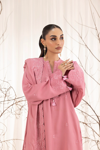 3 Piece Stitched Embroidered Cashmi Wool With Lakhany Winter Embriodered Shawl collection 05