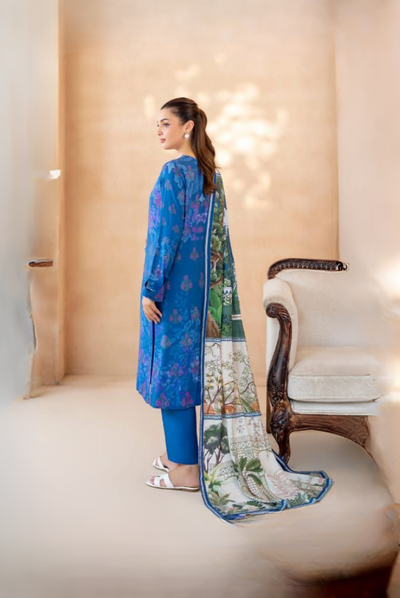 3 Piece Stitched Digital Printed Winter Linen From MALHAR EDIT'25 |  VOL 01 - 06