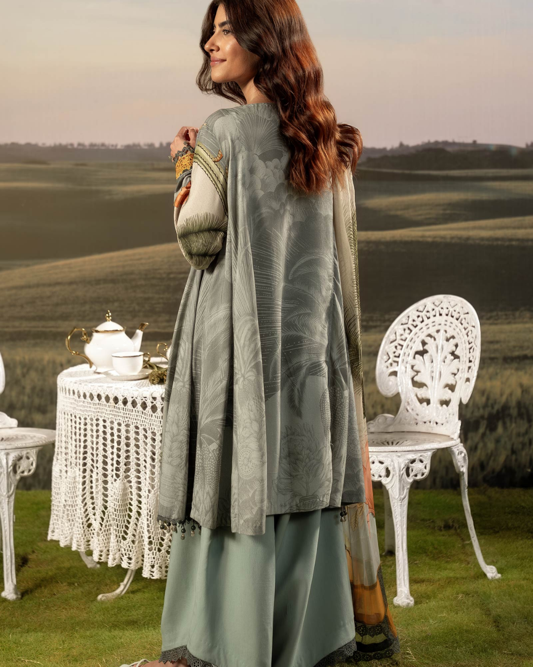 3 Piece Stitched Embroidered Linen Casual - Pre/Fall 25 Winter M.Basics by MARIA.B  - MBPF#06