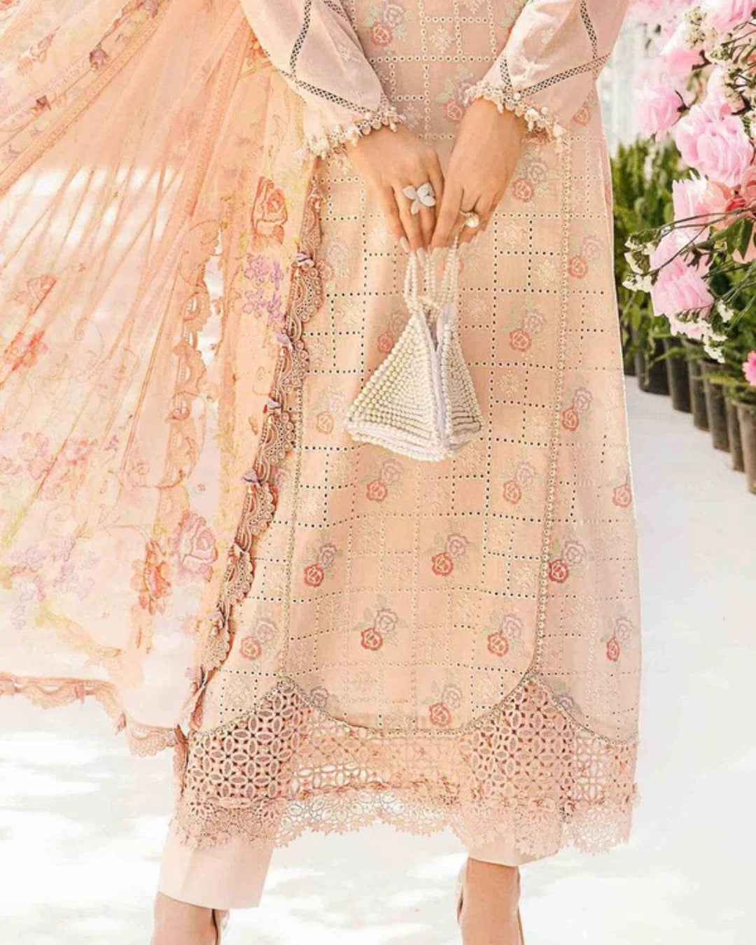 3 Piece Stitched Embroidered Lawn Suit From Maria.B By M.Prints Eid Edit Collection'25 - 06