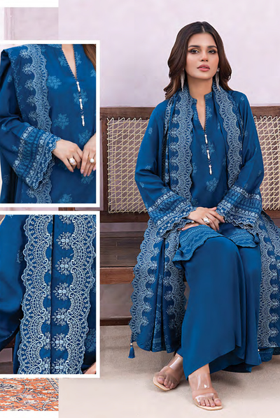 3 Piece Stitched Winter Essentials By LSM Lakhany Embroidered Cashmi Wool LG-SG-0019-B