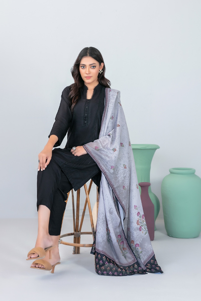 3 Piece Stitched FANCY SHAWL DIGITAL PRINT Asmera Collection'25 By Tawakkal D-5738