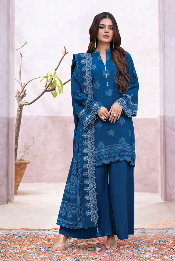 3 Piece Stitched Winter Essentials By LSM Lakhany Embroidered Cashmi Wool LG-SG-0019-B