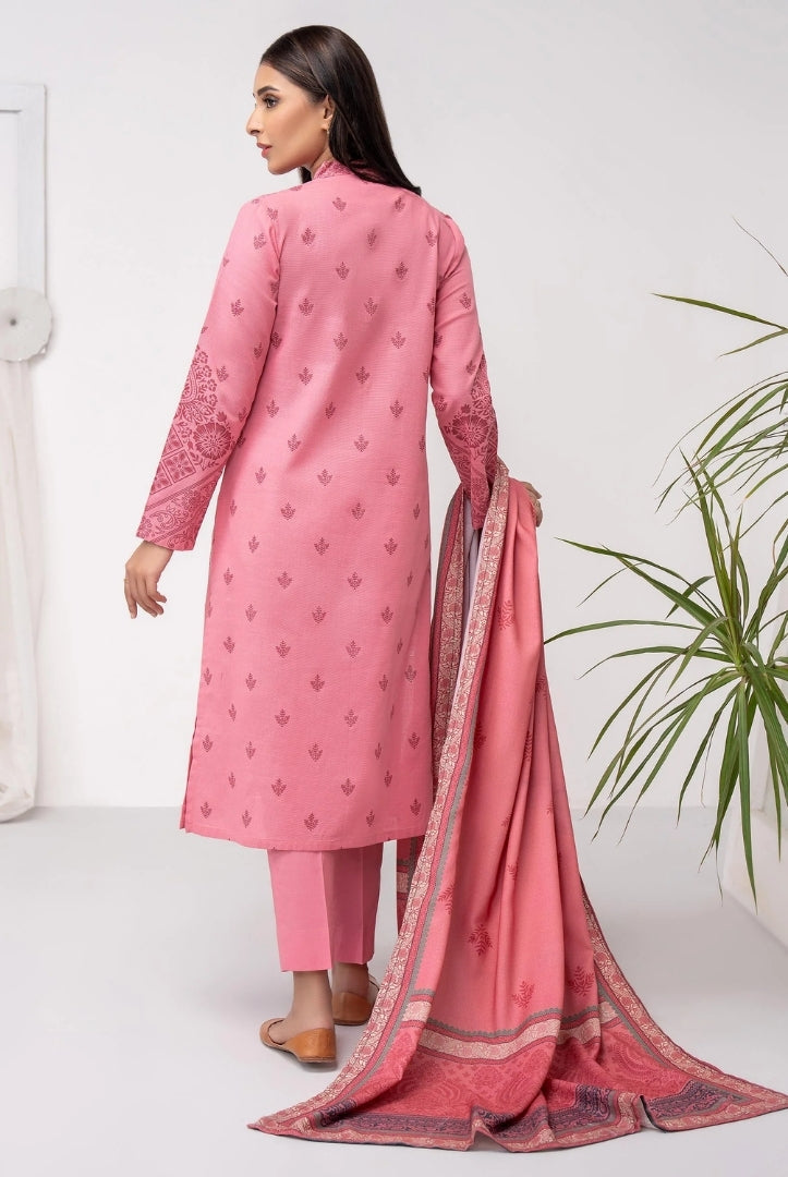 3 Pc Stitched Printed Khaddar Suit By Limelight Winter Collection - 62