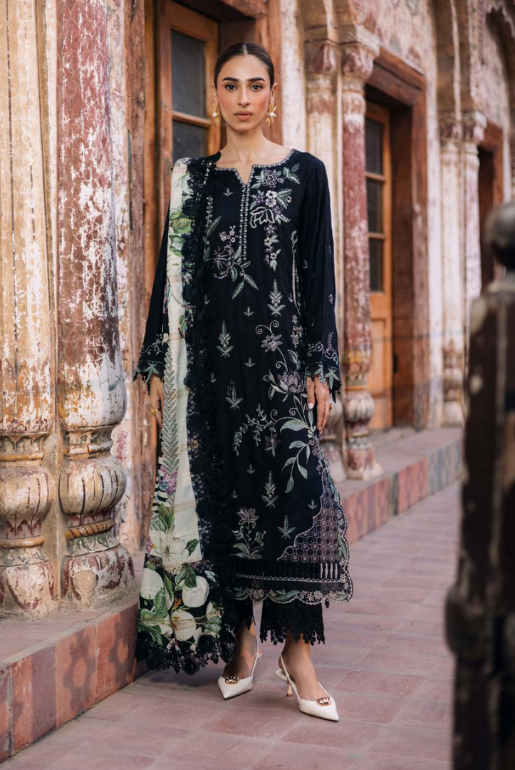 3 Piece Stitched Maya by Nureh Embroidered Self Linen Jacquard NU25MYA - NW-107