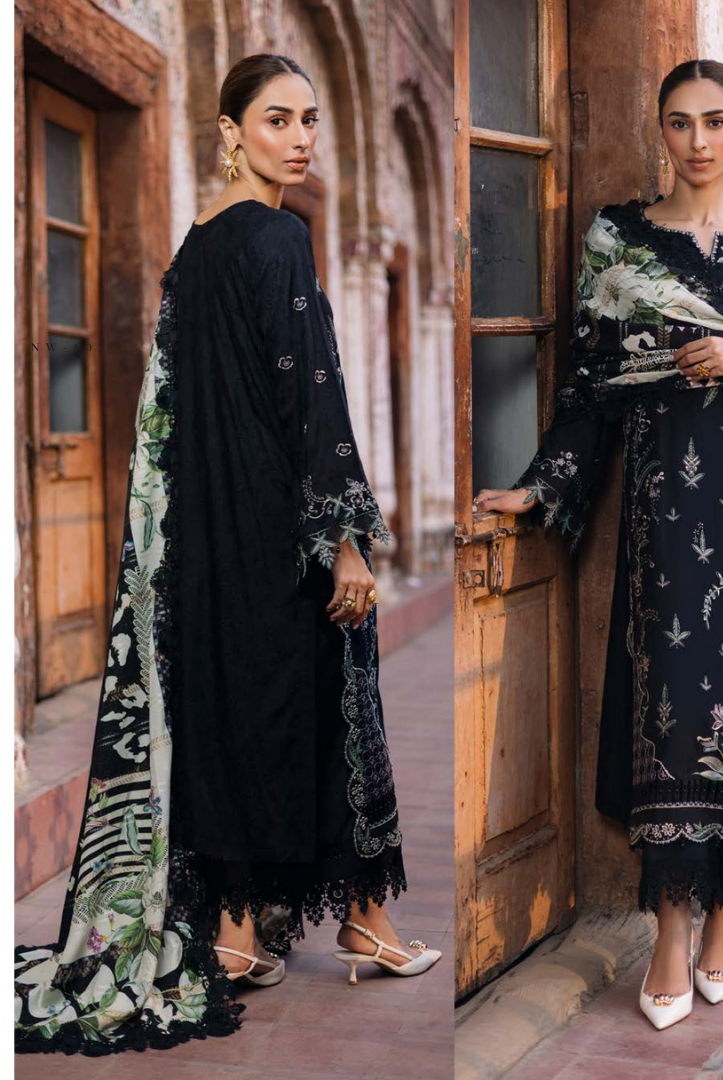 3 Piece Stitched Maya by Nureh Embroidered Self Linen Jacquard NU25MYA - NW-107