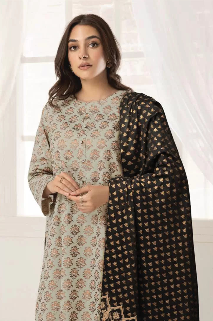 3 Piece Stitched Suit By Limelight - BEIGE