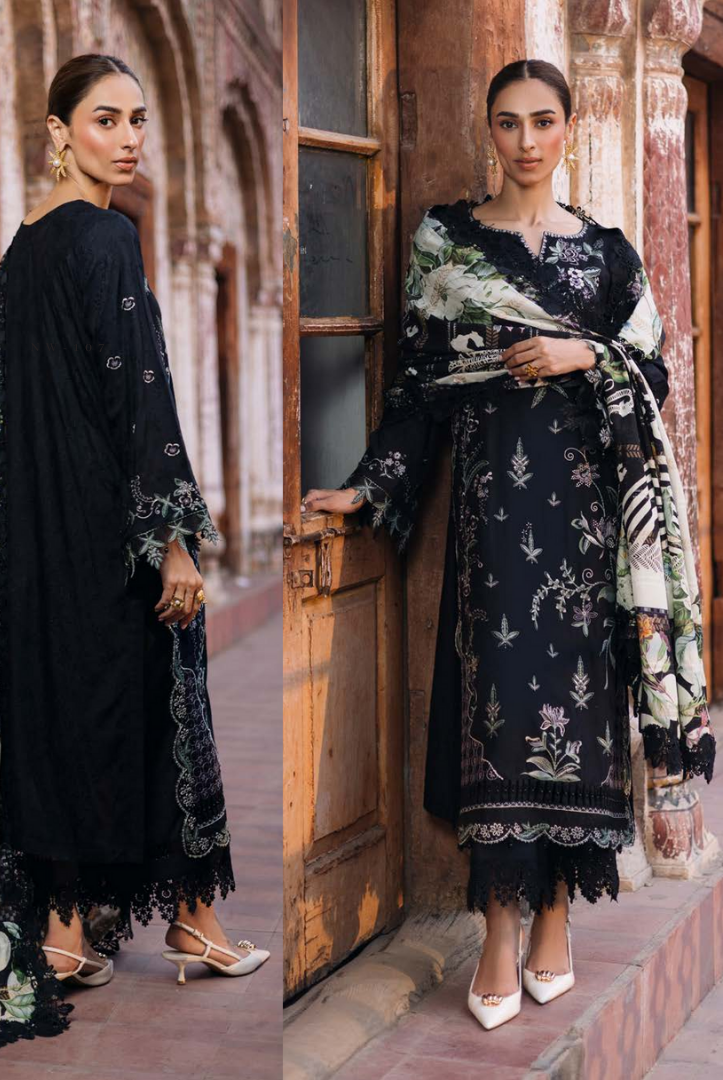 3 Piece Stitched Maya by Nureh Embroidered Self Linen Jacquard NU25MYA - NW-107