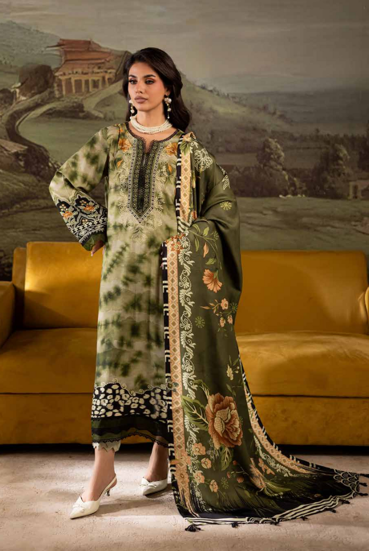 3 Piece Stitched Nureh Signature Printed Linen'25 SP-172