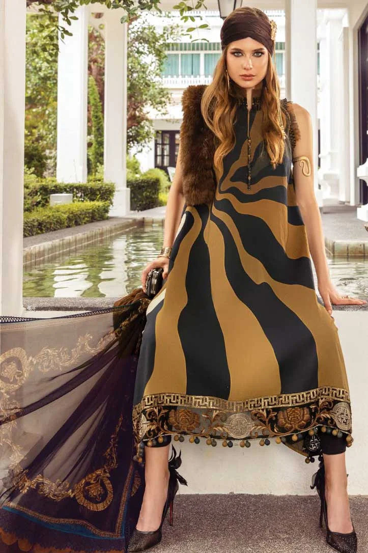 M Prints 3Piece Stitched Suit – 14