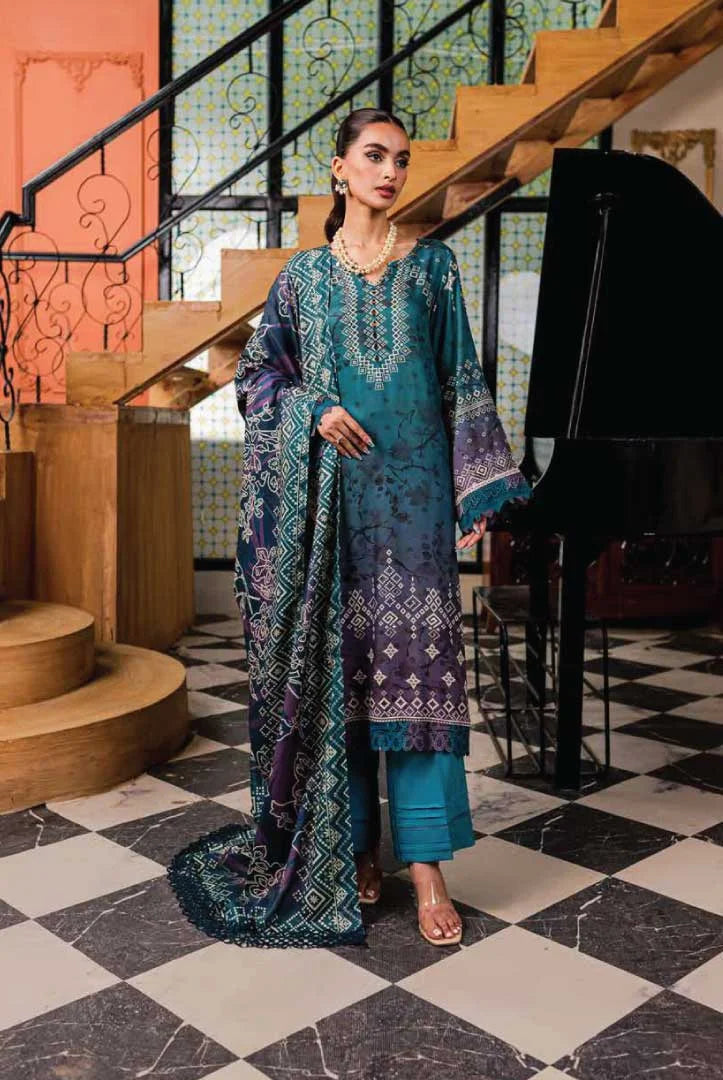 Nureh Signature Prints 3Piece Stitched Suit – 06