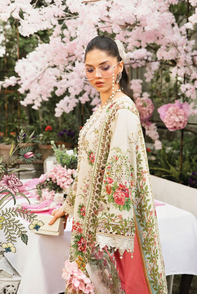 3 Piece Stitched Embroidered Lawn Suit From Maria.B By M.Prints Eid Edit Collection'25 - 07