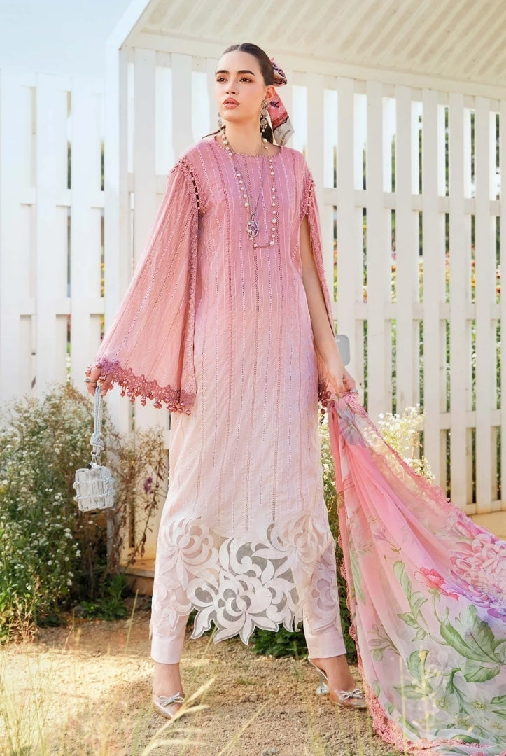 3 Piece Stitched Printed Lawn Suit From Maria.B M.Prints Spring Summer'25 Collection - 07