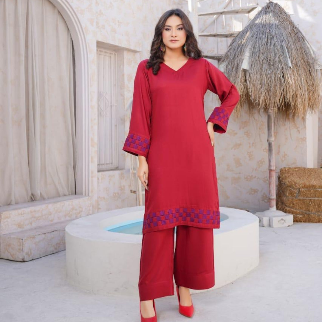 2 Piece Stitched Luxury Embroidered Suits Collection From Iqra By Anarkali - 07