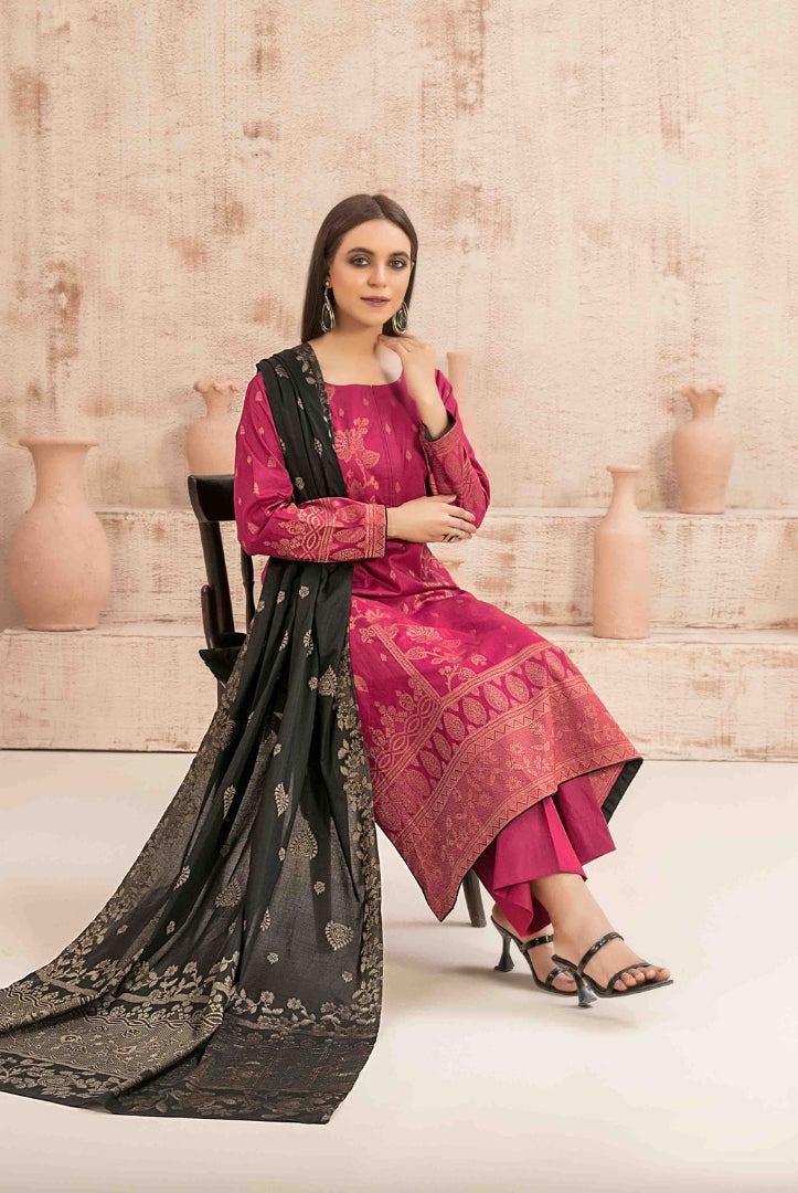 Dardina By Tawakkal 3 Piece Stitched Broshia Banarsi Lawn Suit - 07