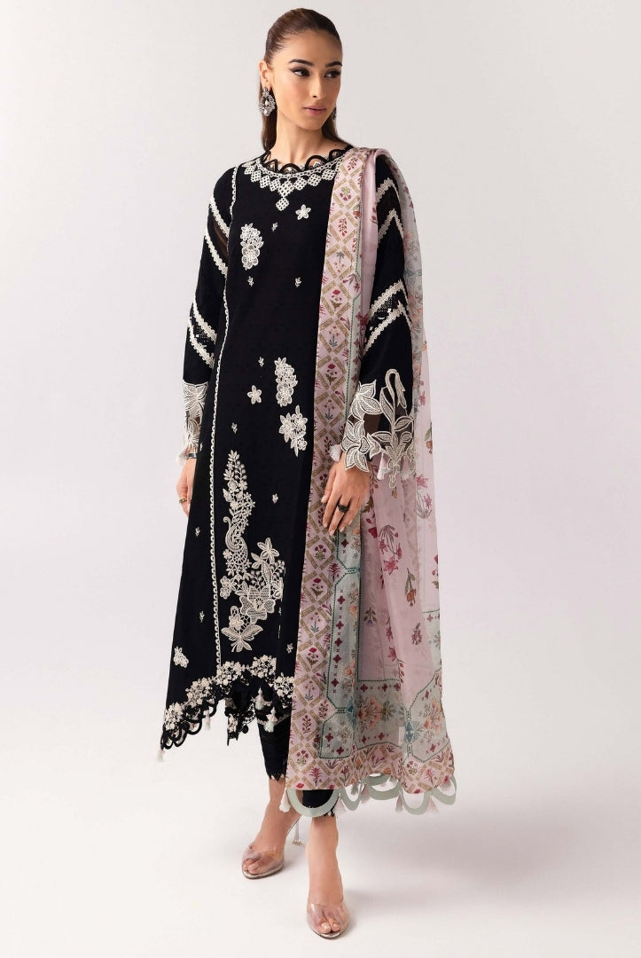 3 Piece Stitched Luxury Suits From Qalamkar Basic Pret'25 Collection - MAHIRA