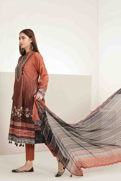 3Piece Stitched Suit By Tawakkal Raina - 07