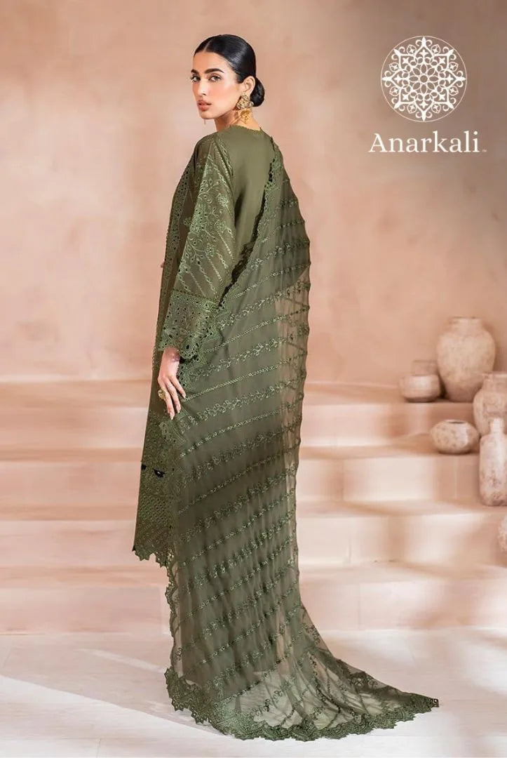 Iznik Pret Embroidered Lawn Collection 3Piece Stitched Suit(Green)